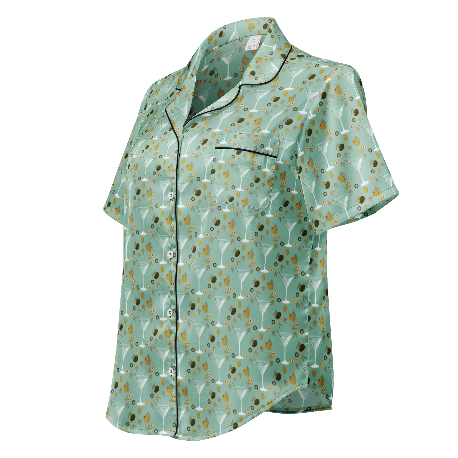 Diamond Martini Twist Women's Short Sleeve Pajama Top product image (2)