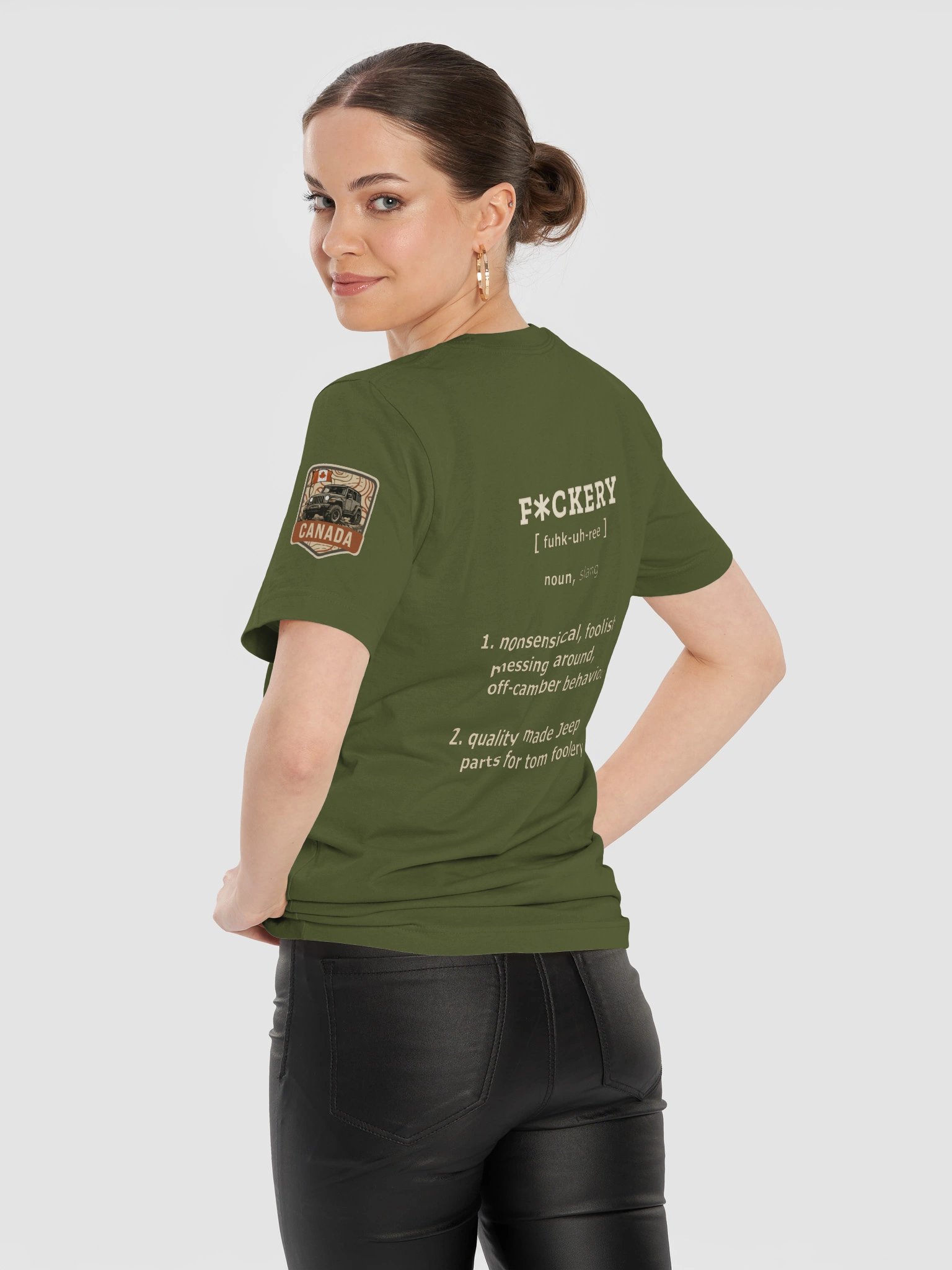 Unisex t-shirt with Fuckery Text Logo and unauthorized definition (Dark colours) product image (145)