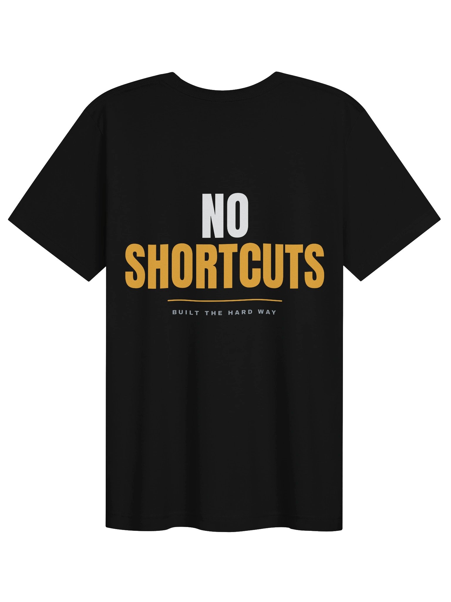 No Shortcuts Tee — Black (Premium Cotton) product image (2)