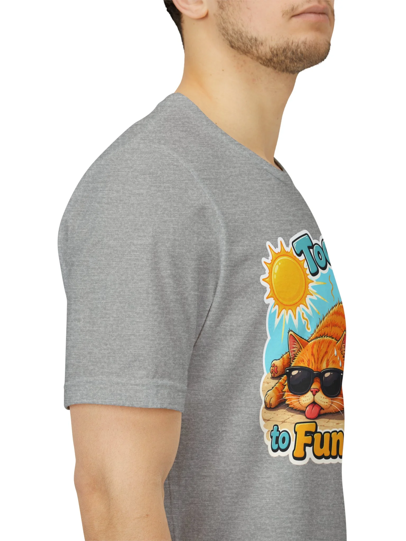 To Hot to Function Orange Cat Unisex Tee product image (3)