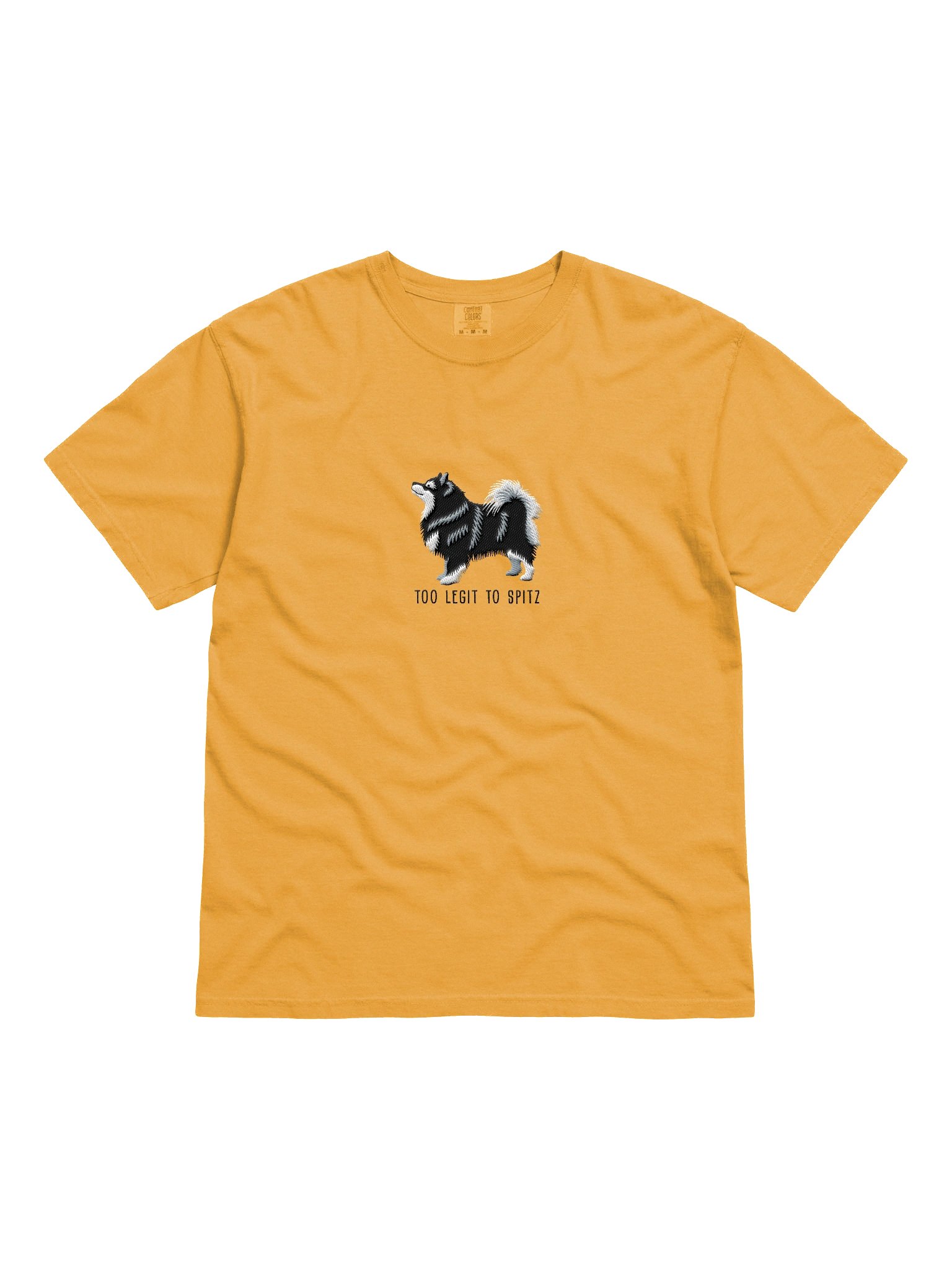 Too Legit to Spitz T-Shirt(Embroidered) of a Finnish Lapphund(Black & White) product image (4)
