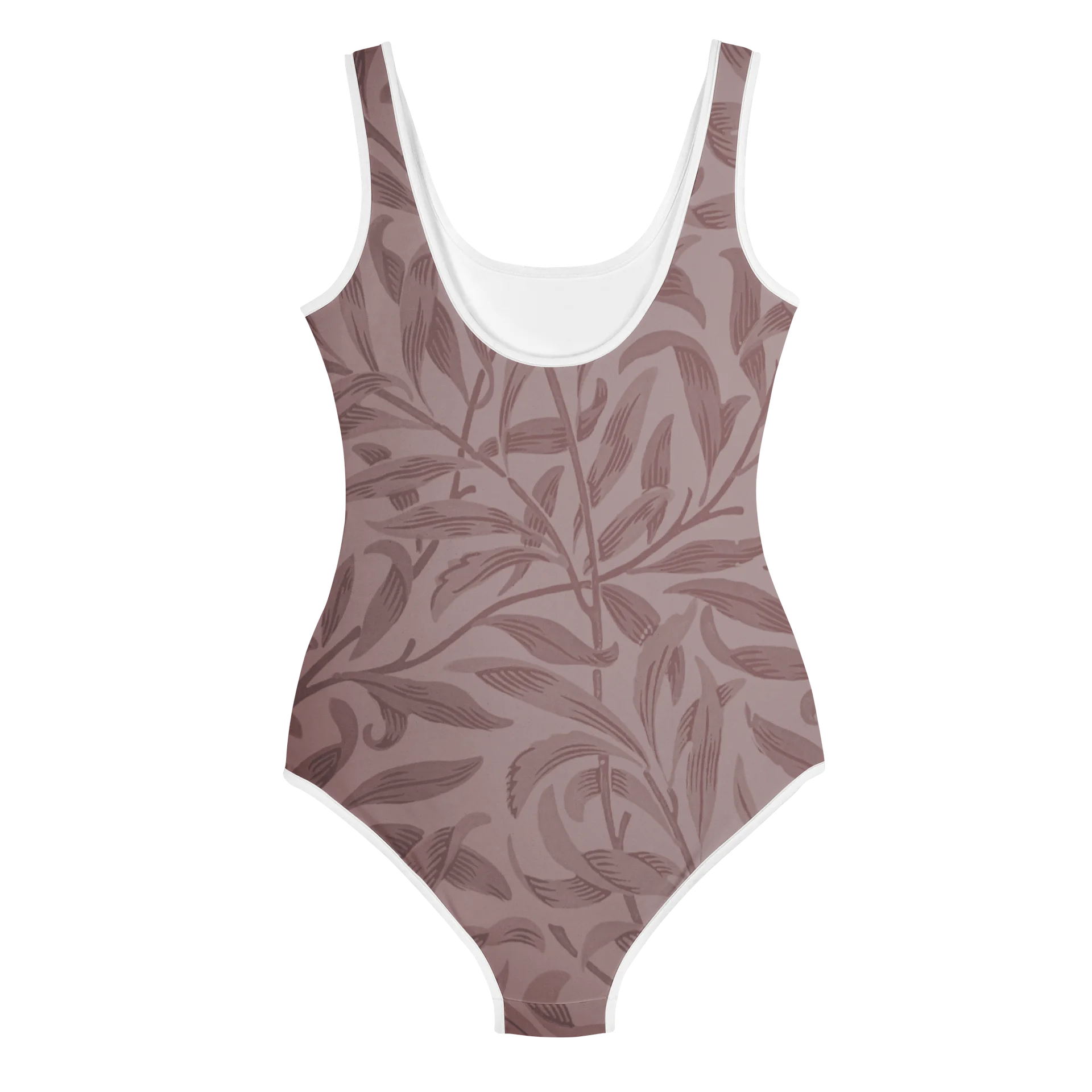Muted Mauve Floral Youth Swimsuit product image (5)