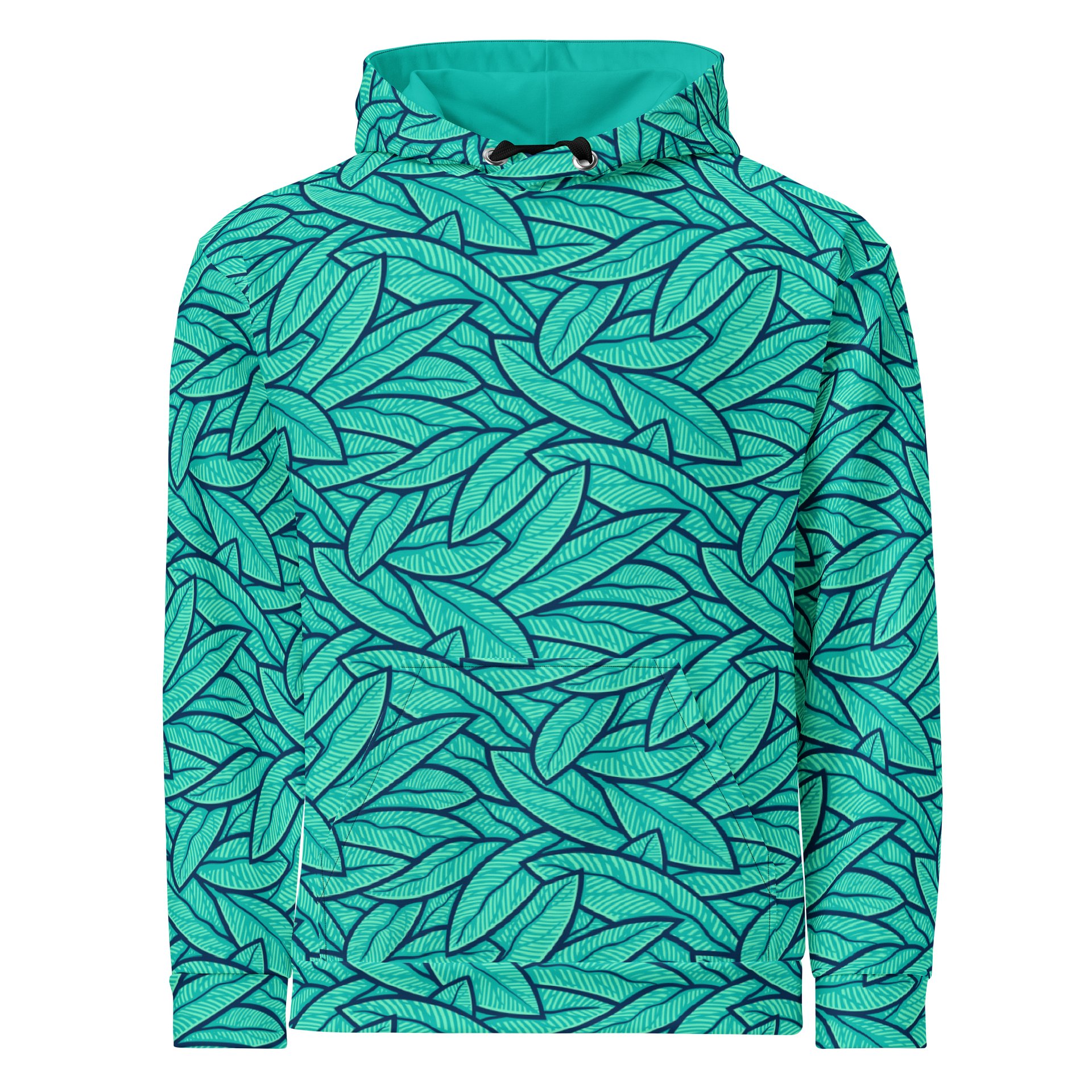 Cyan Leafs - Unisex Hoodie product image (1)