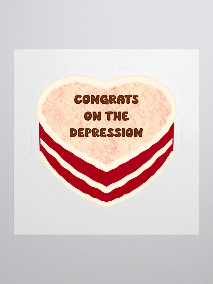 Depression Cake Sticker product image (1)