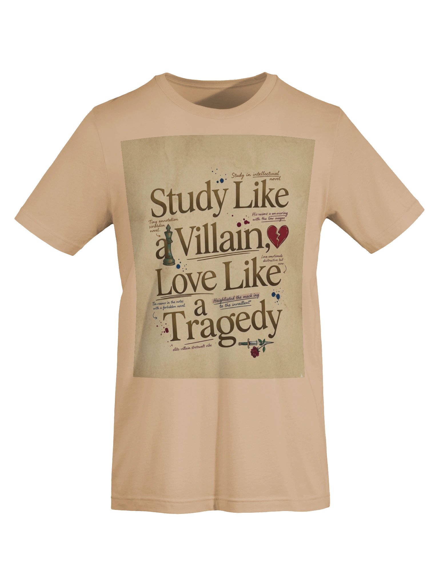 Study Like a Villain Love Like a Tragedy Dark Romance T-Shirt for Readers product image (5)