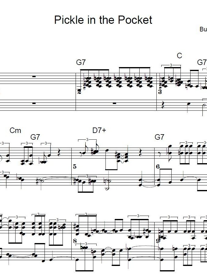 Pickle in the Pocket - Blues piano - Piano sheet music product image (1)