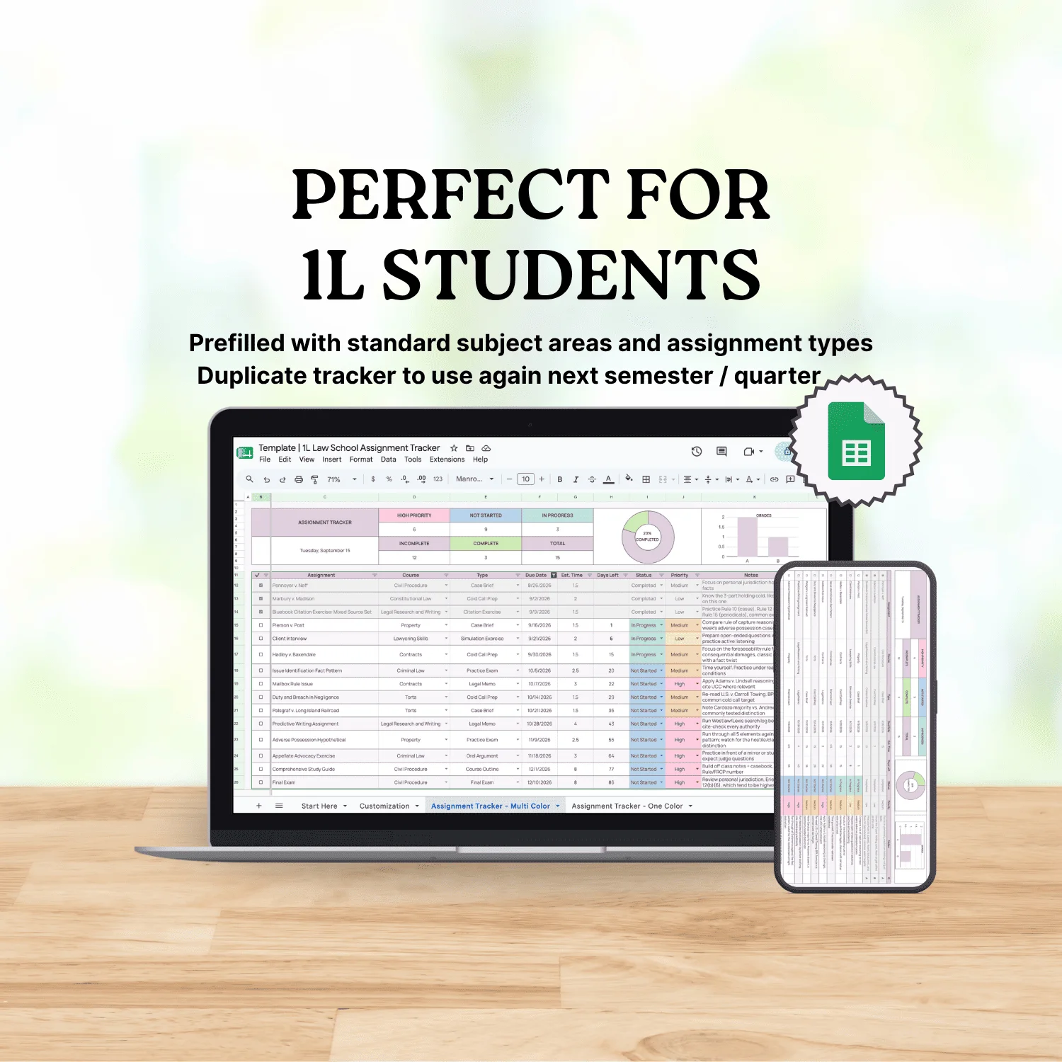 Law School Assignment Tracker L1 product image (3)