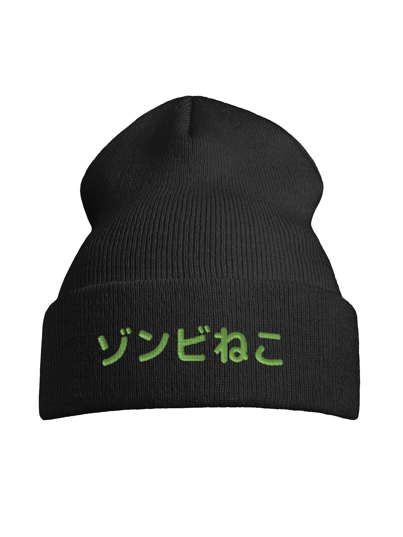 Zombie Neko Japanese Embroidered Cuffed Beanie product image (7)