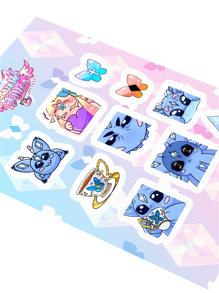 AdarableKitten Assorted Emote Sticker Sheet product image (2)