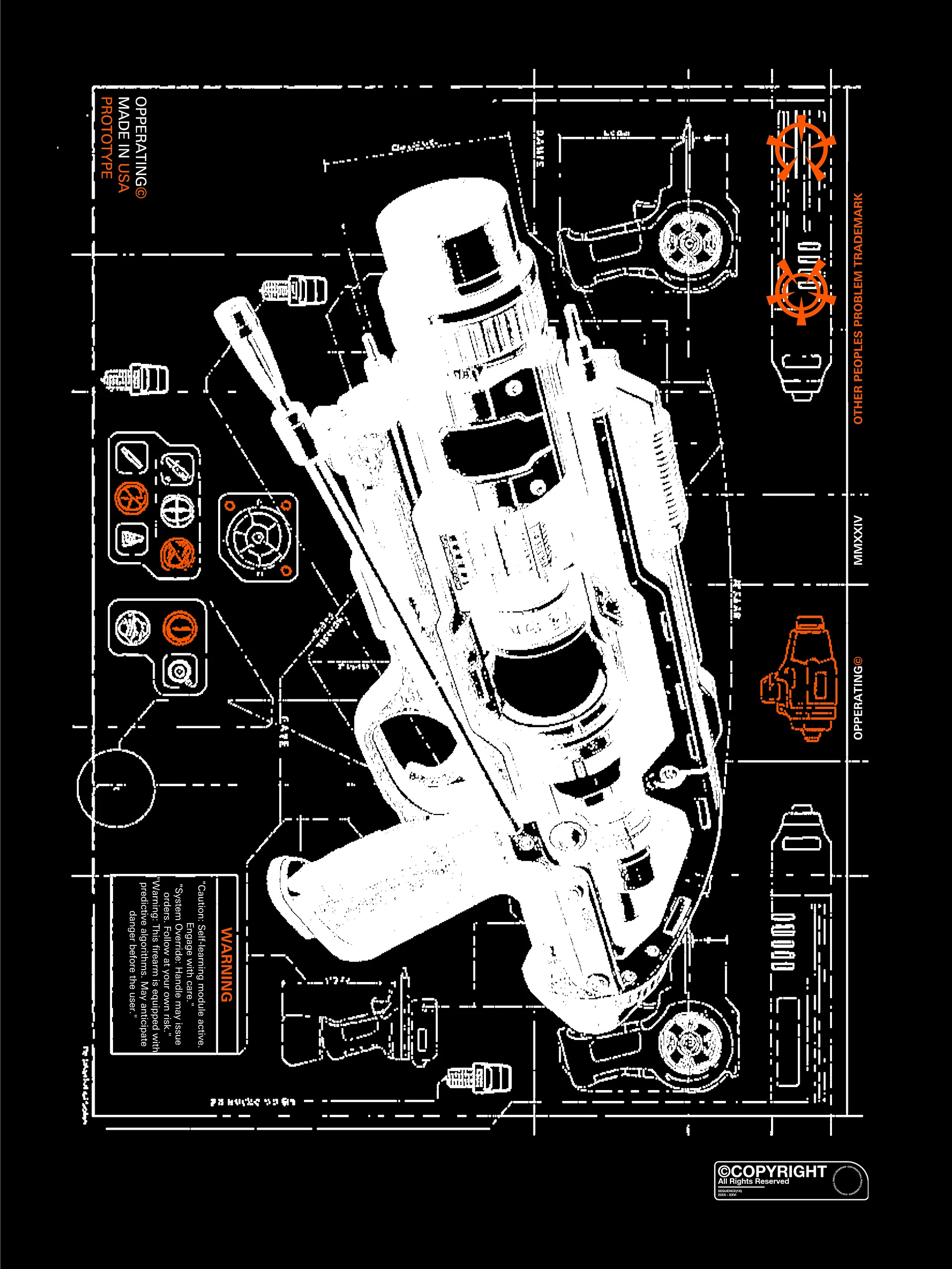 PROTOTYPE: OTHER PEOPLE'S PROBLEM BLUEPRINT HOODIE product image (2)
