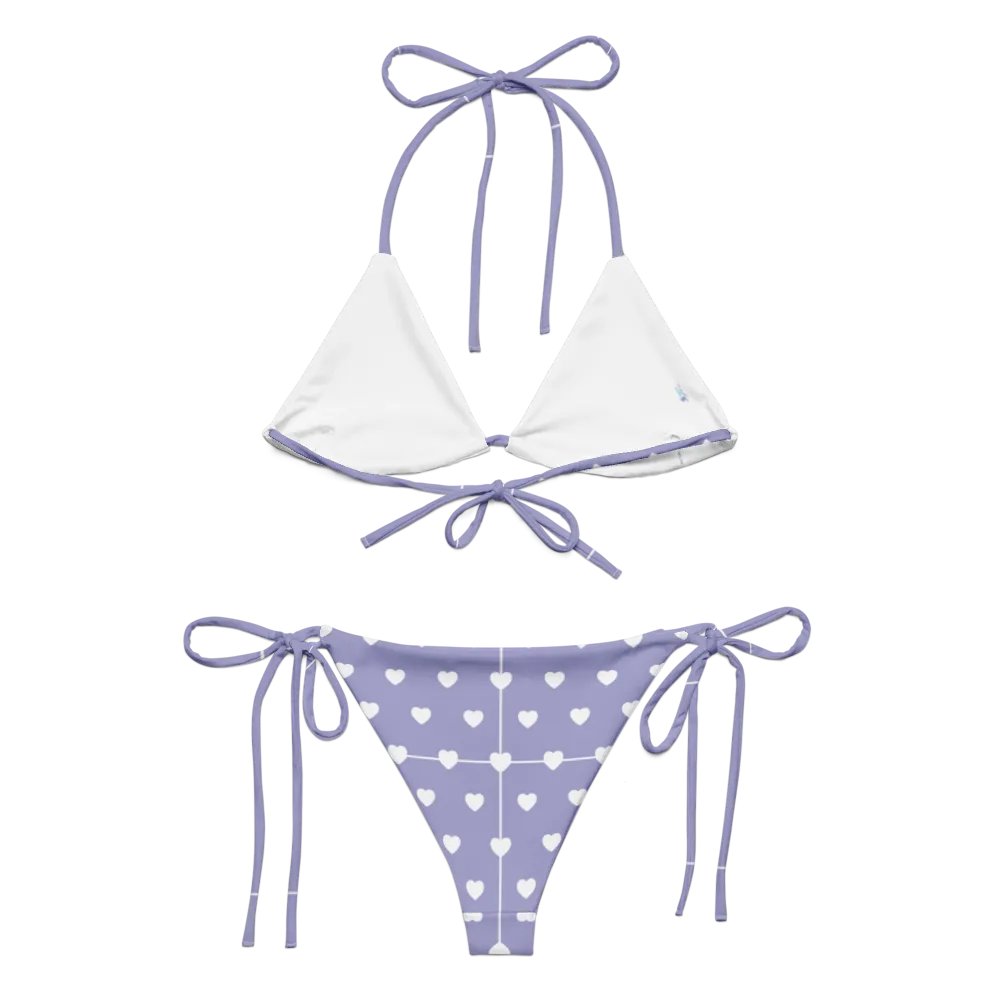 Pastel Heart Seamless Pattern String Bikini - v14 product image (5)