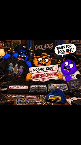 MERCH!🚨
Because apparently WINTERISCUMMING is a perfectly reasonable promo code. 😂
Use WINTERISCUMMING for 10% OFF Knucklehea...