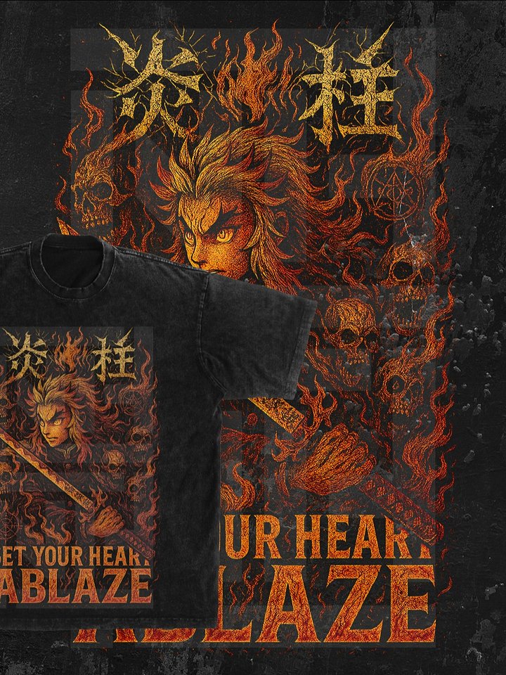 kyojuro rengoku Demon slayer | Kimetsu no Yaiba t-shirt PNG design product image (1)