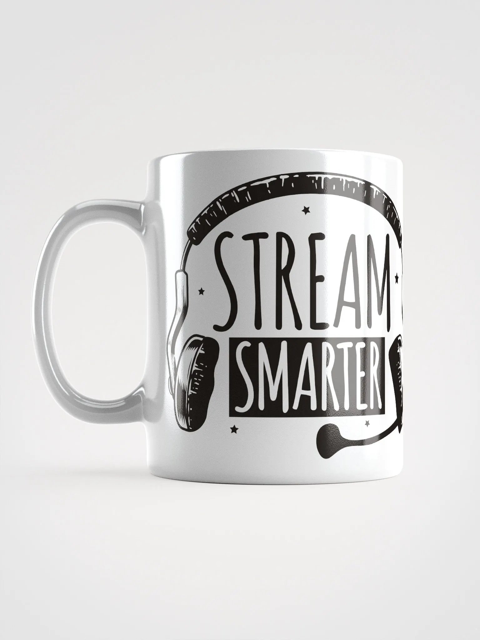 Stream Smarter Not Harder Mug Black Text product image (10)