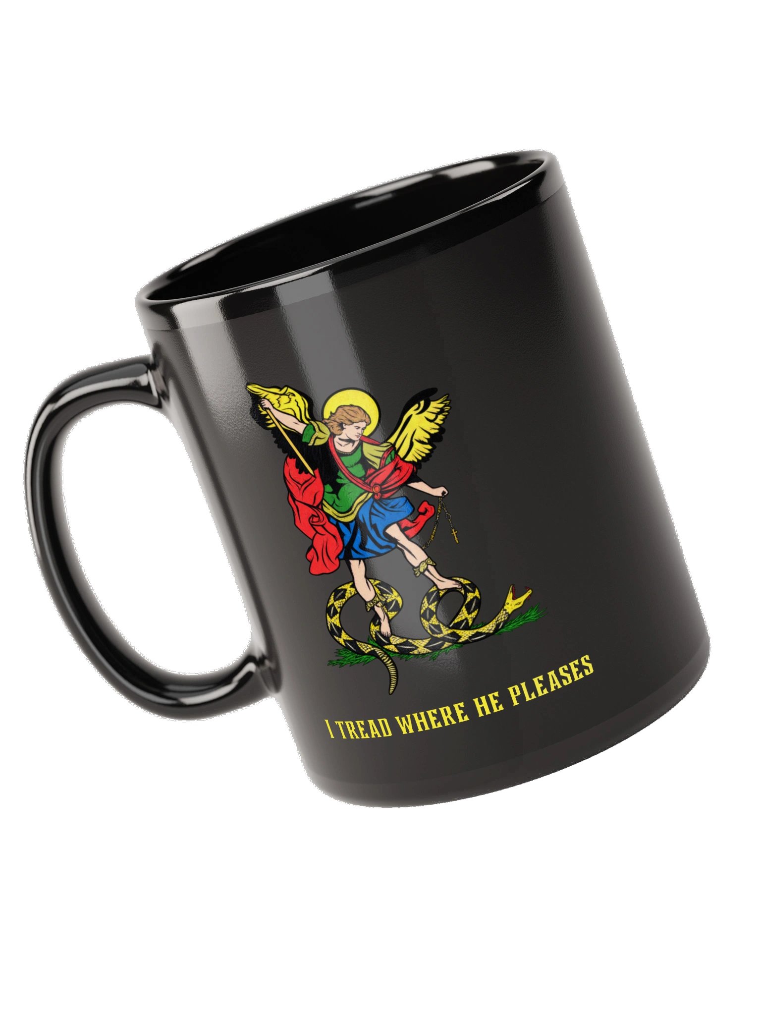 Saint Michael 'I tread where He pleases' - Mug product image (5)