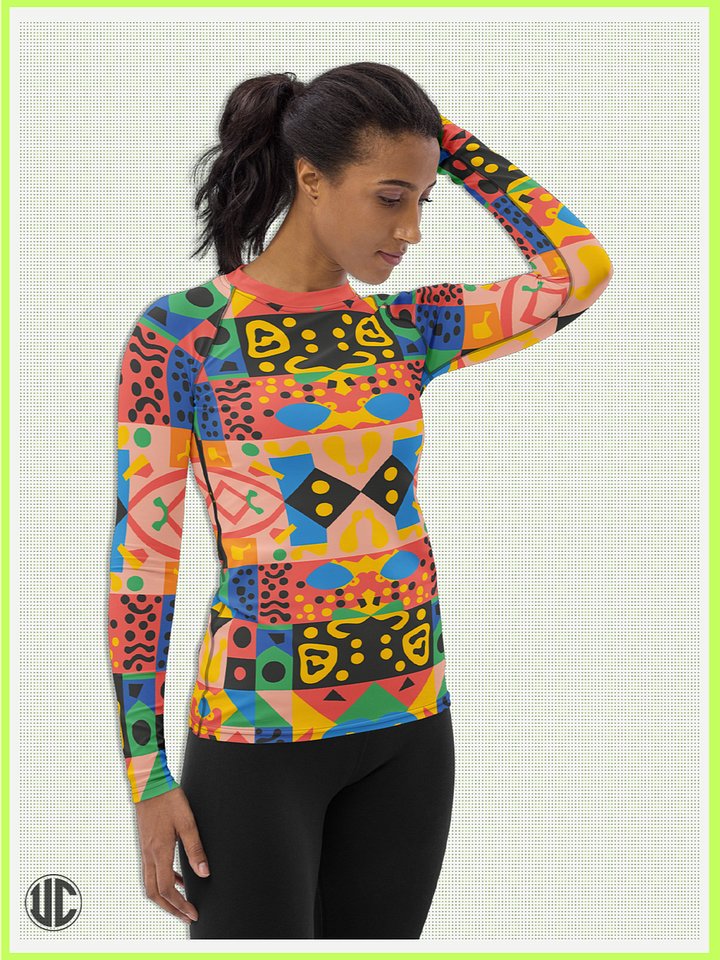 Vivid Memphis Style - Women's Rash Guard product image (1)
