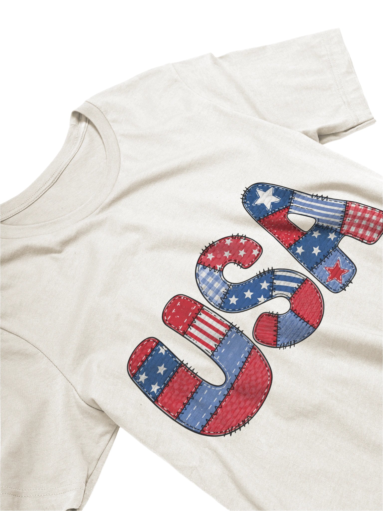 USA Patchwork Adult tee product image (3)