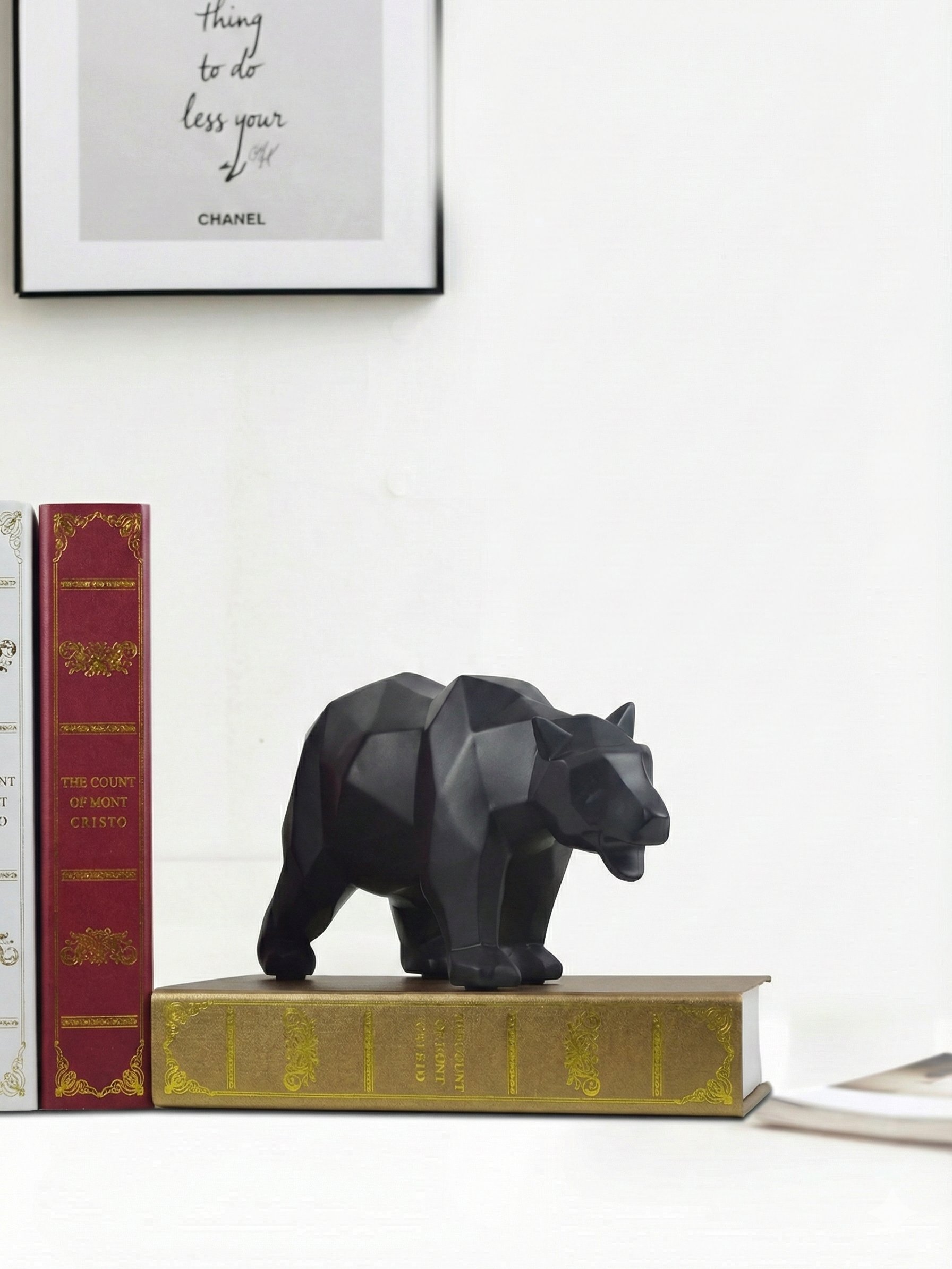 Geometric Bear Sculpture — Modern Nordic Resin Decor product image (6)
