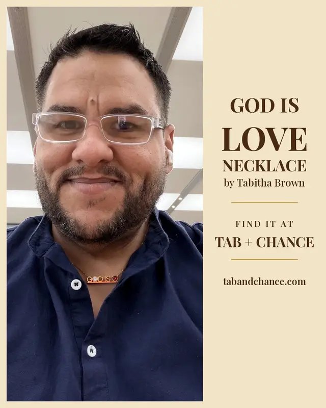 Do you have something you only wear for special occasions? Team Louie, all my life people have told me what God thinks about me because of who I love. This necklace is a beautiful reminder I can wear when I need to be reminded that God is love. That I was made in the image and likeness of a loving God, and He loves me. Thank you, @Tabitha Brown, for sharing this necklace with us. I wear it on the special occasions and moments of my life. If you're new here, follow, and share this with someone who needs to hear that God is love. #AskLouieNow #WalkInTheDirectionOfLove #TabAndChance