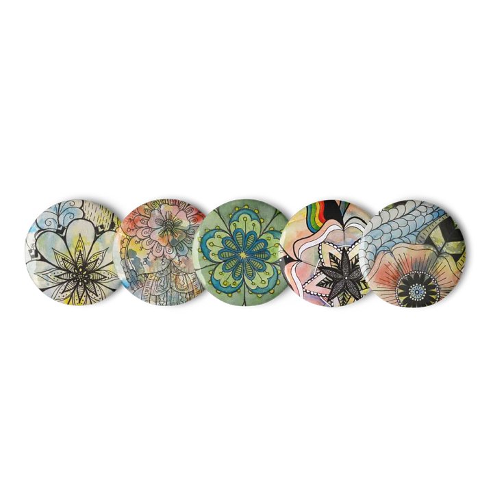 Floral Fantasy Pin Button Set product image (1)