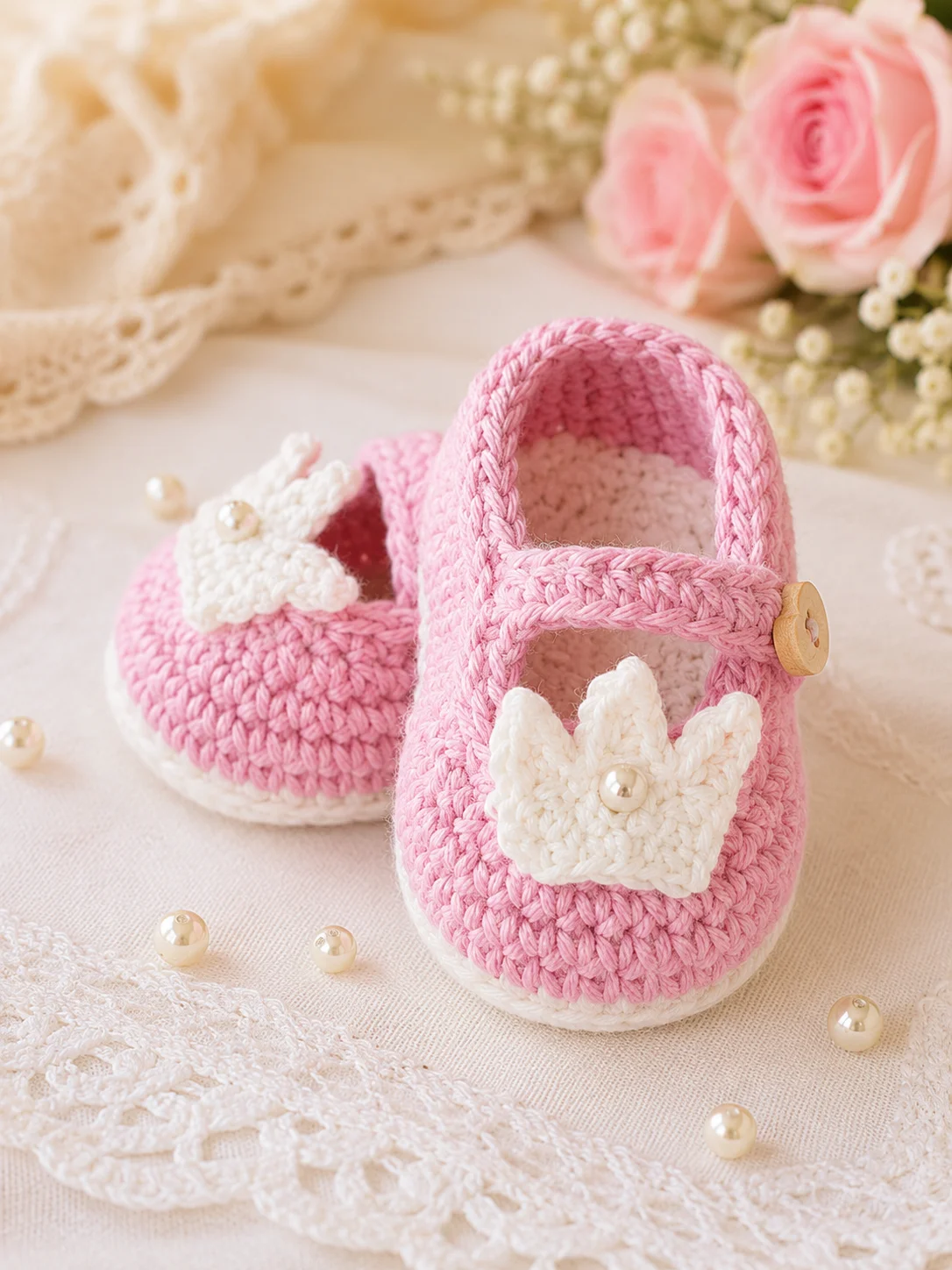 Princess Charlotte Baby Booties Crochet Pattern PDF product image (1)