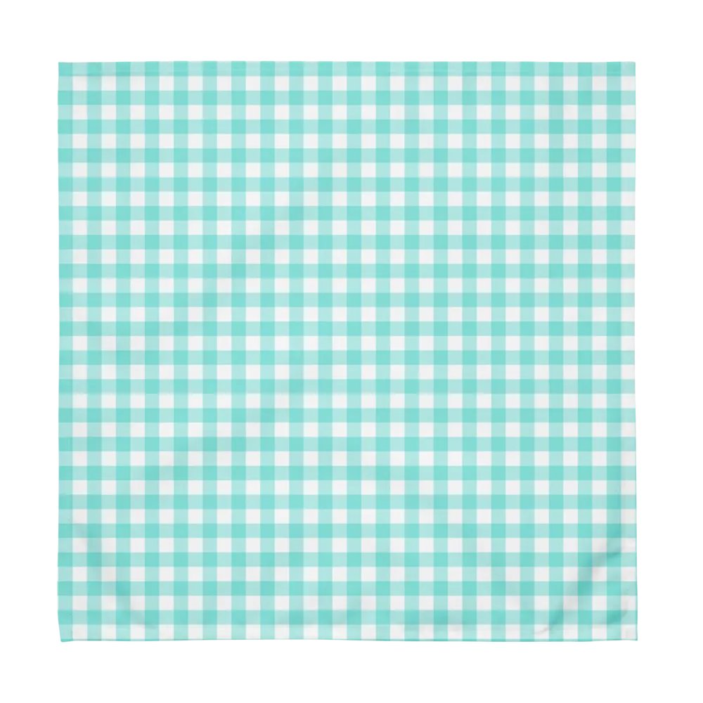 Matching Set of Teal Gingham Cloth Napkins product image (6)