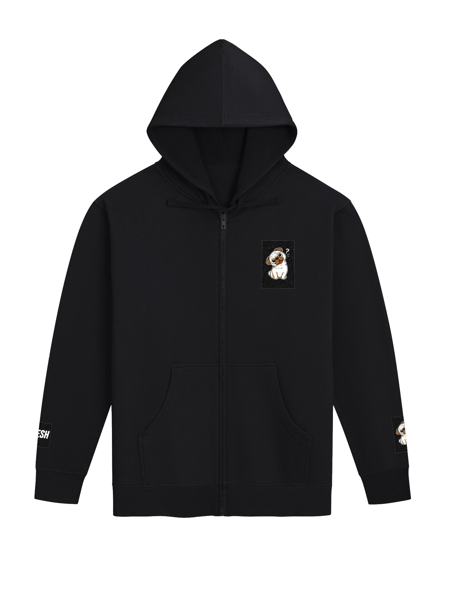FRESH Pug Drop Embroidered HIGH Quality! product image (1)