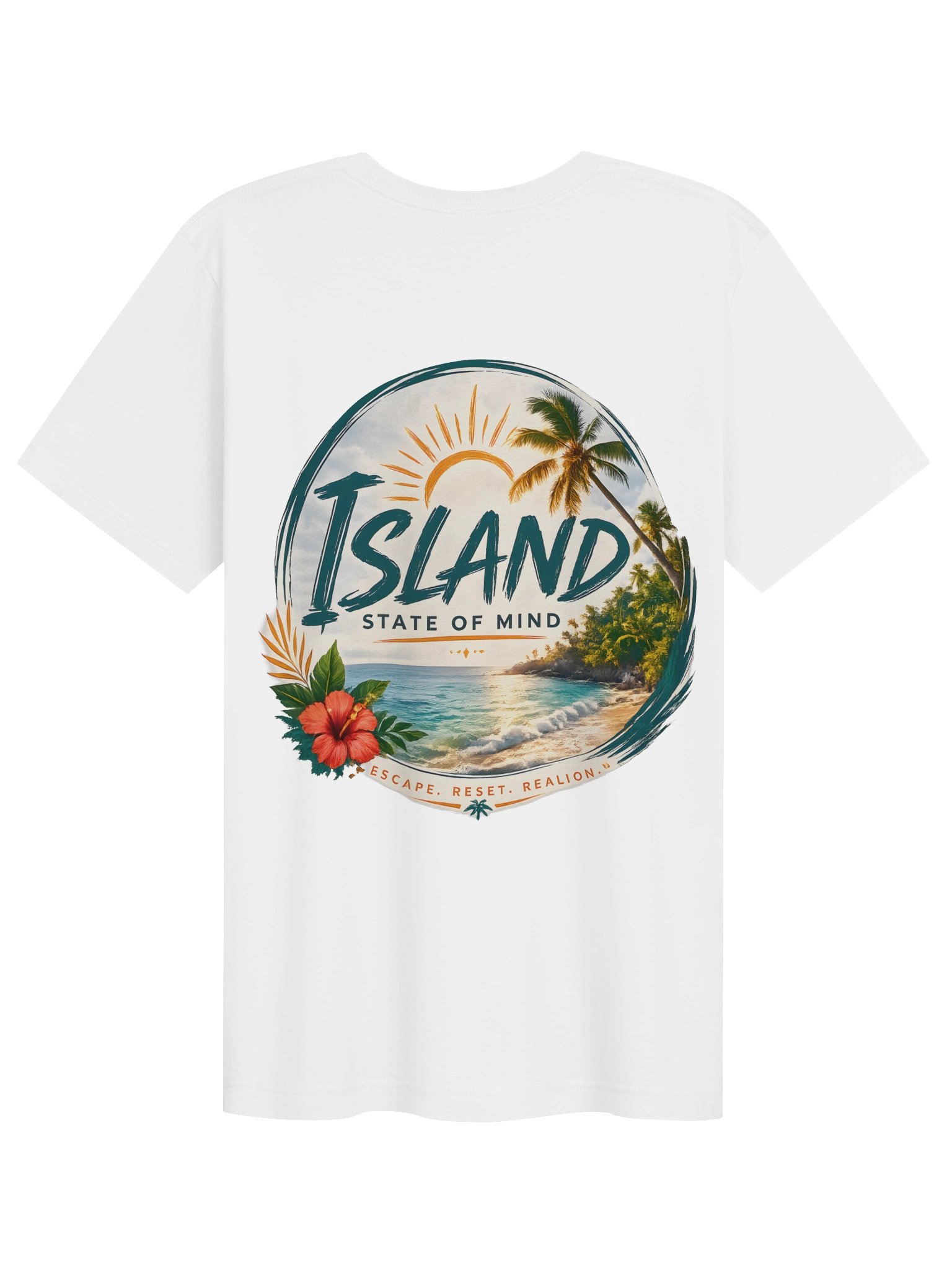 Island State of Mind Tropical Escape Tee - White product image (2)