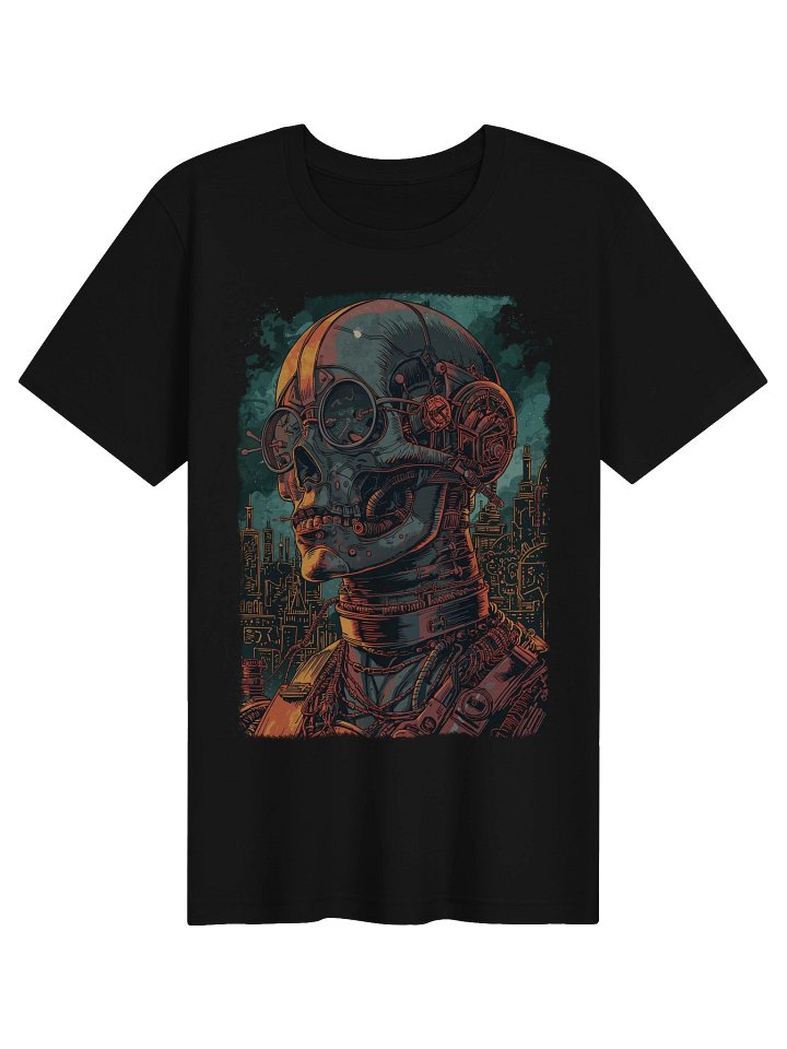 Cyber Skull Skyline Lightweight T-Shirt product image (1)
