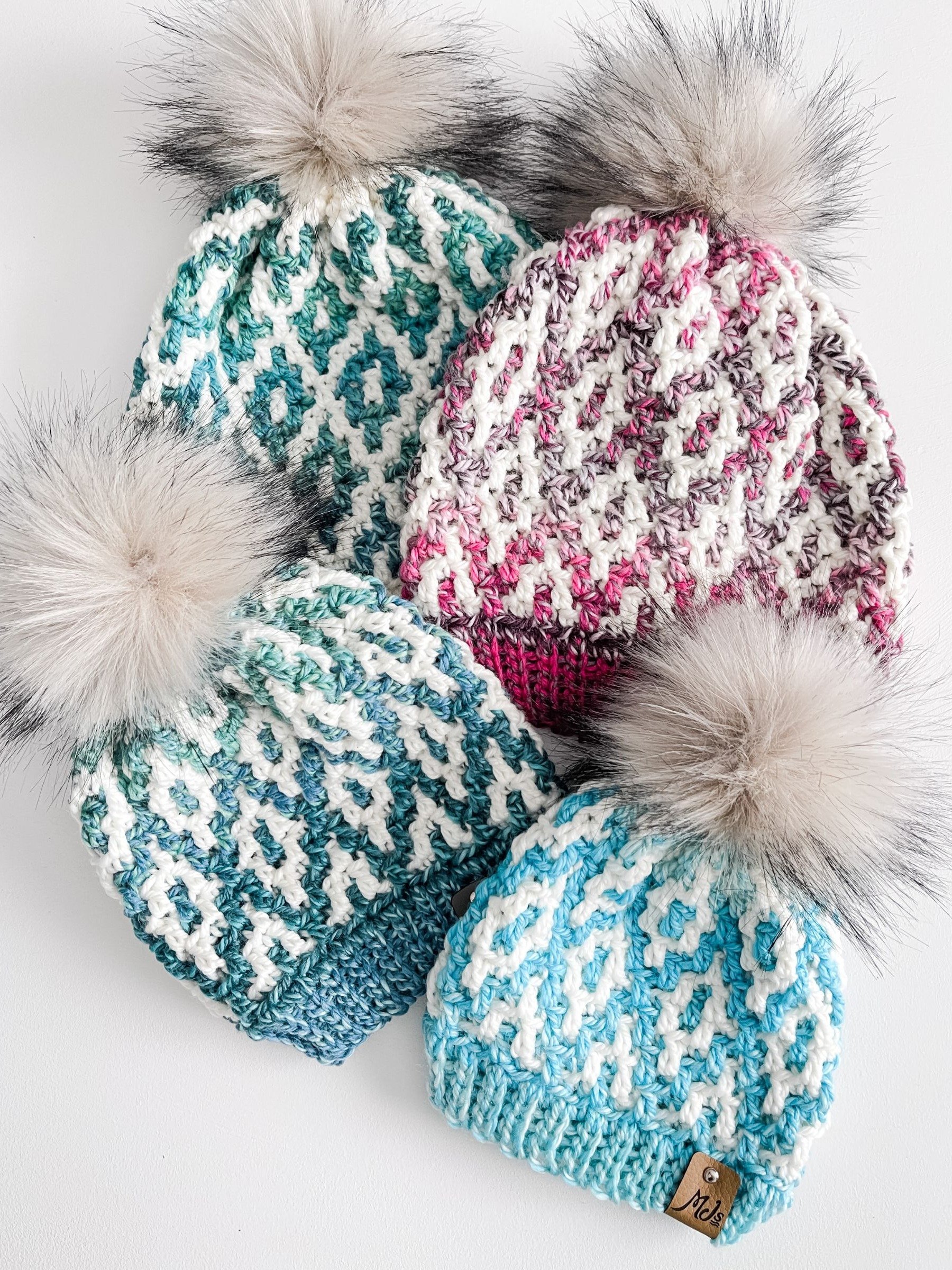 Bulky Mosaic Beanie Crochet Pattern product image (1)