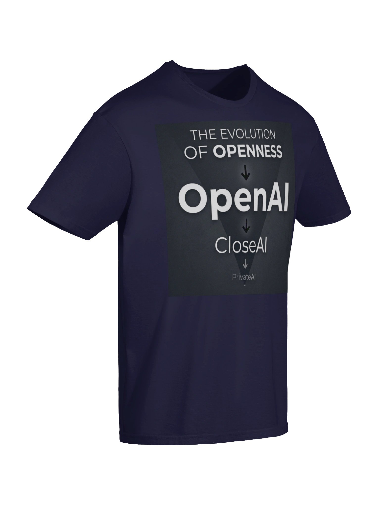 The Evolution of Openness T-Shirt | OpenAI → CloseAI → PrivateAI AI Culture Tee product image (6)