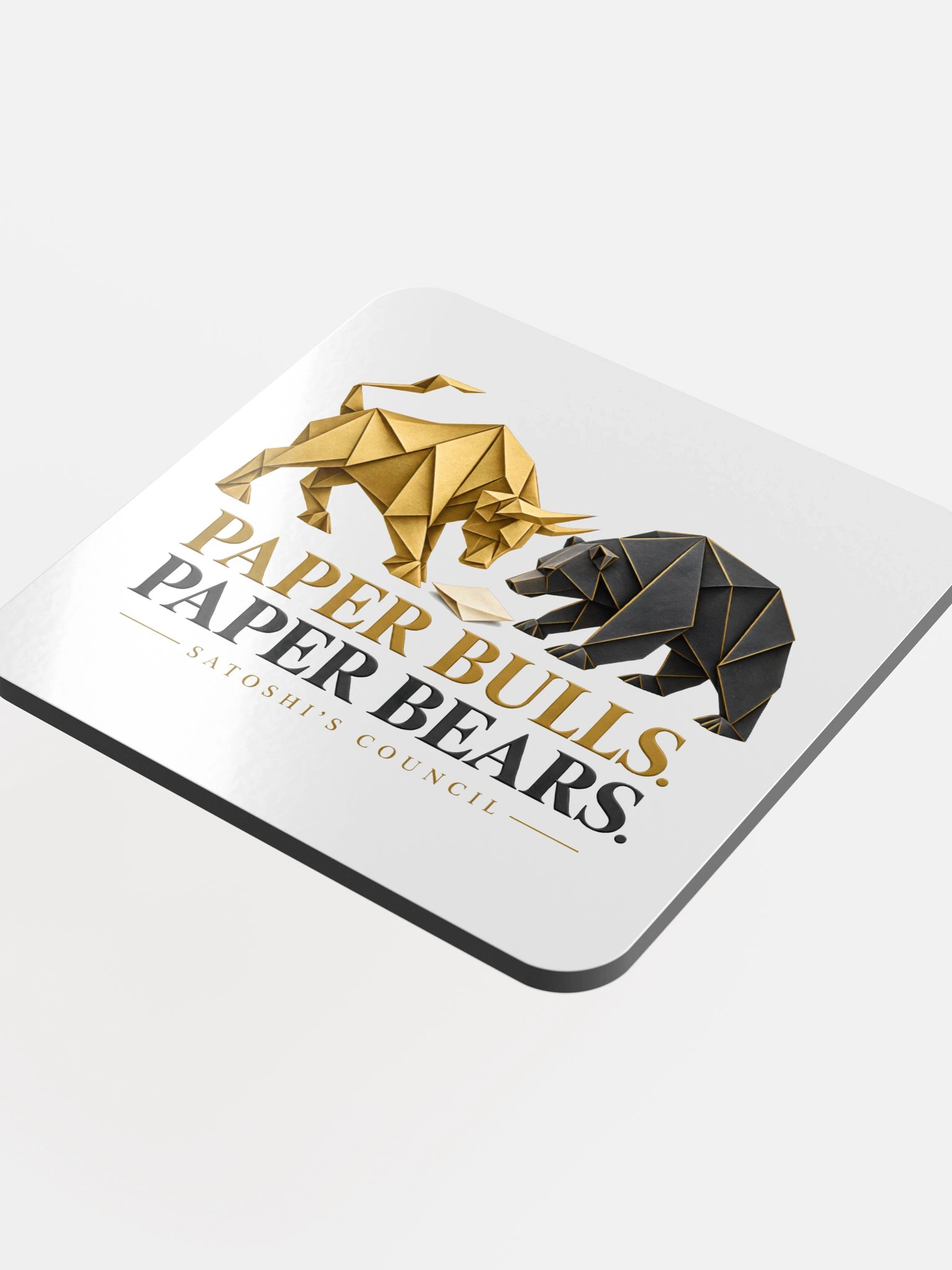 Paper Bulls. Paper Bears. — Desk Coaster product image (4)