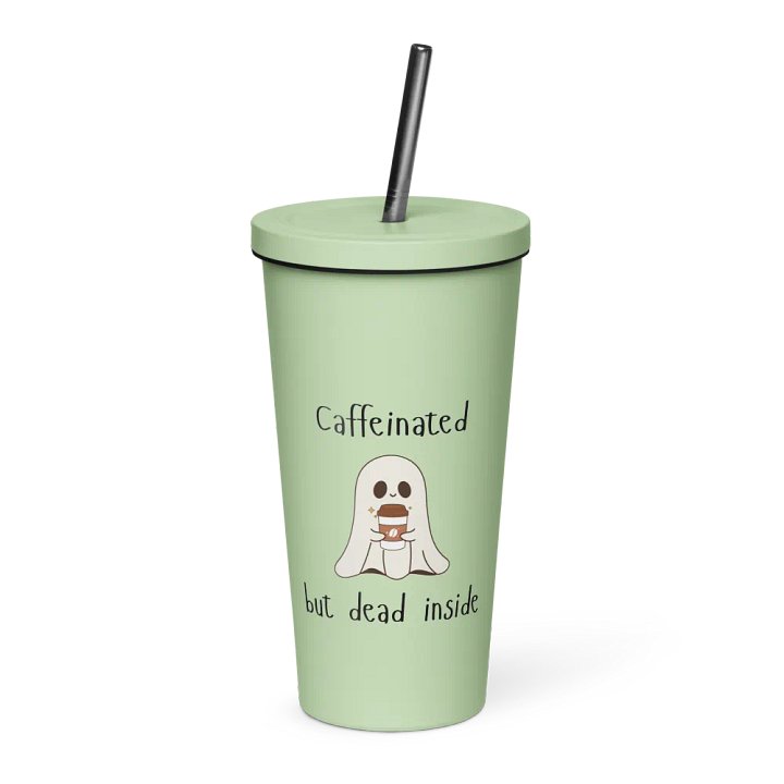 Caffeinated But Dead Inside Tumbler with Straw product image (3)