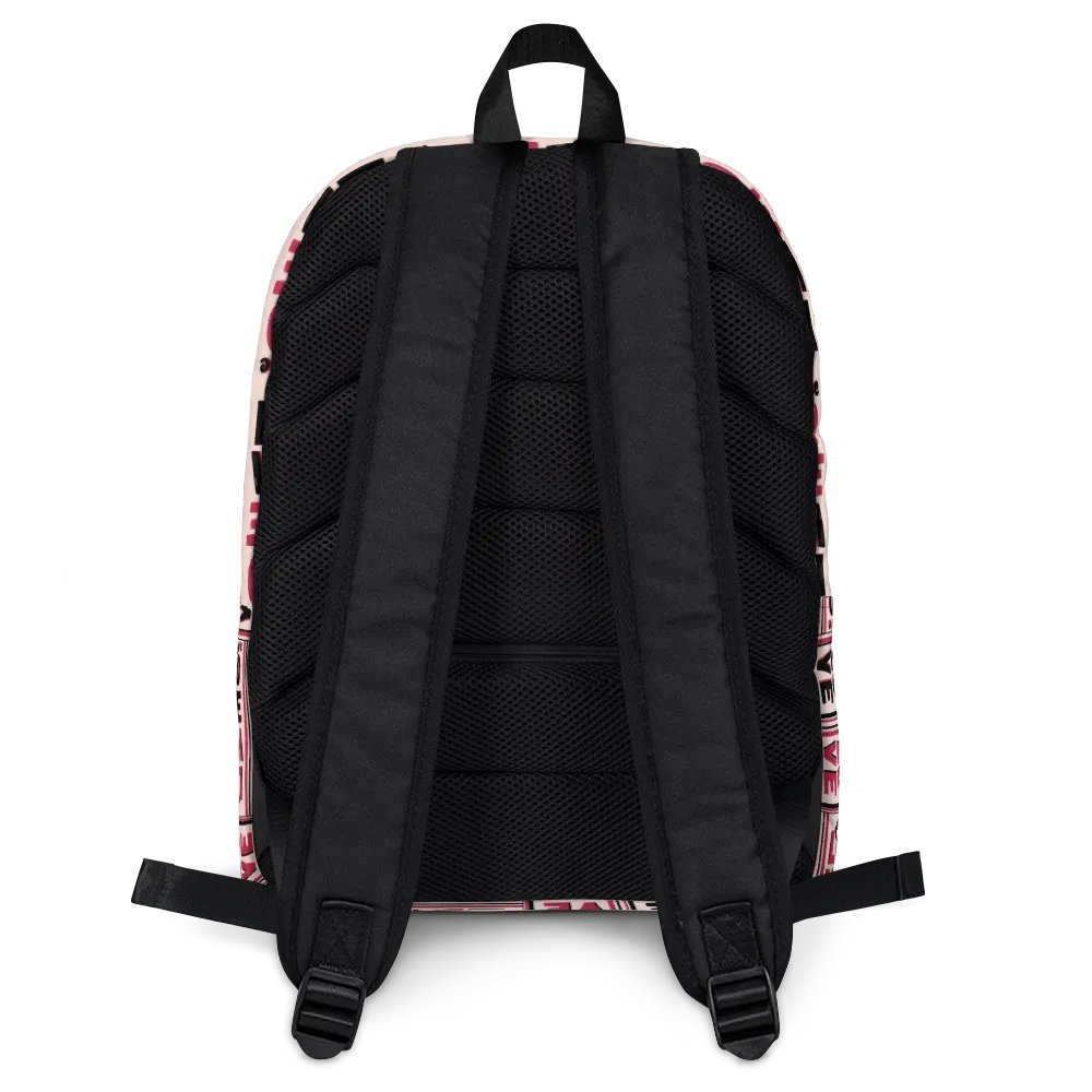 Pure LOVE dual Color Pattern on peach Background - All-Over Print Backpack product image (10)