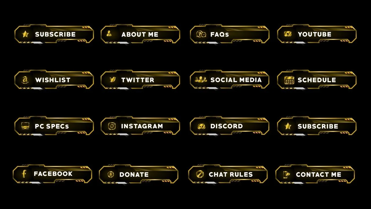 Golden Luxury Twitch Panels product image (2)