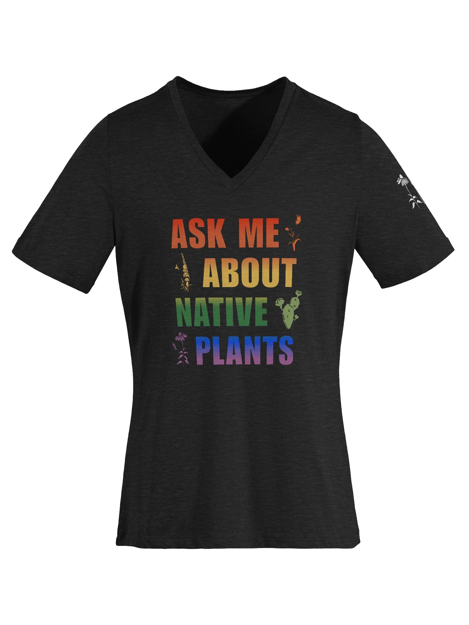 Ask Me About Native Plants - Pride (Women's Relaxed V-Neck T-Shirt) product image (17)