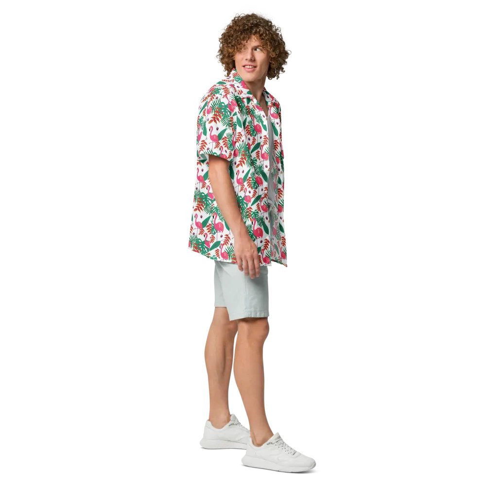 Flamingo Tropical Vibes Hawaiian Shirt product image (5)