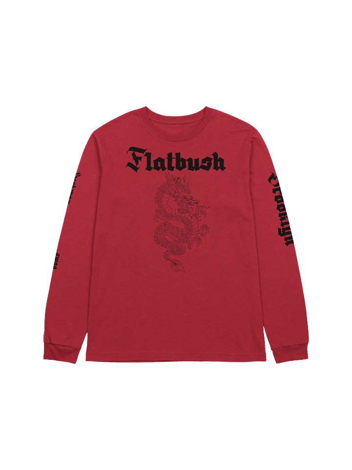 Flatbush Dragon Maroon Long sleeve t-shirt product image (1)