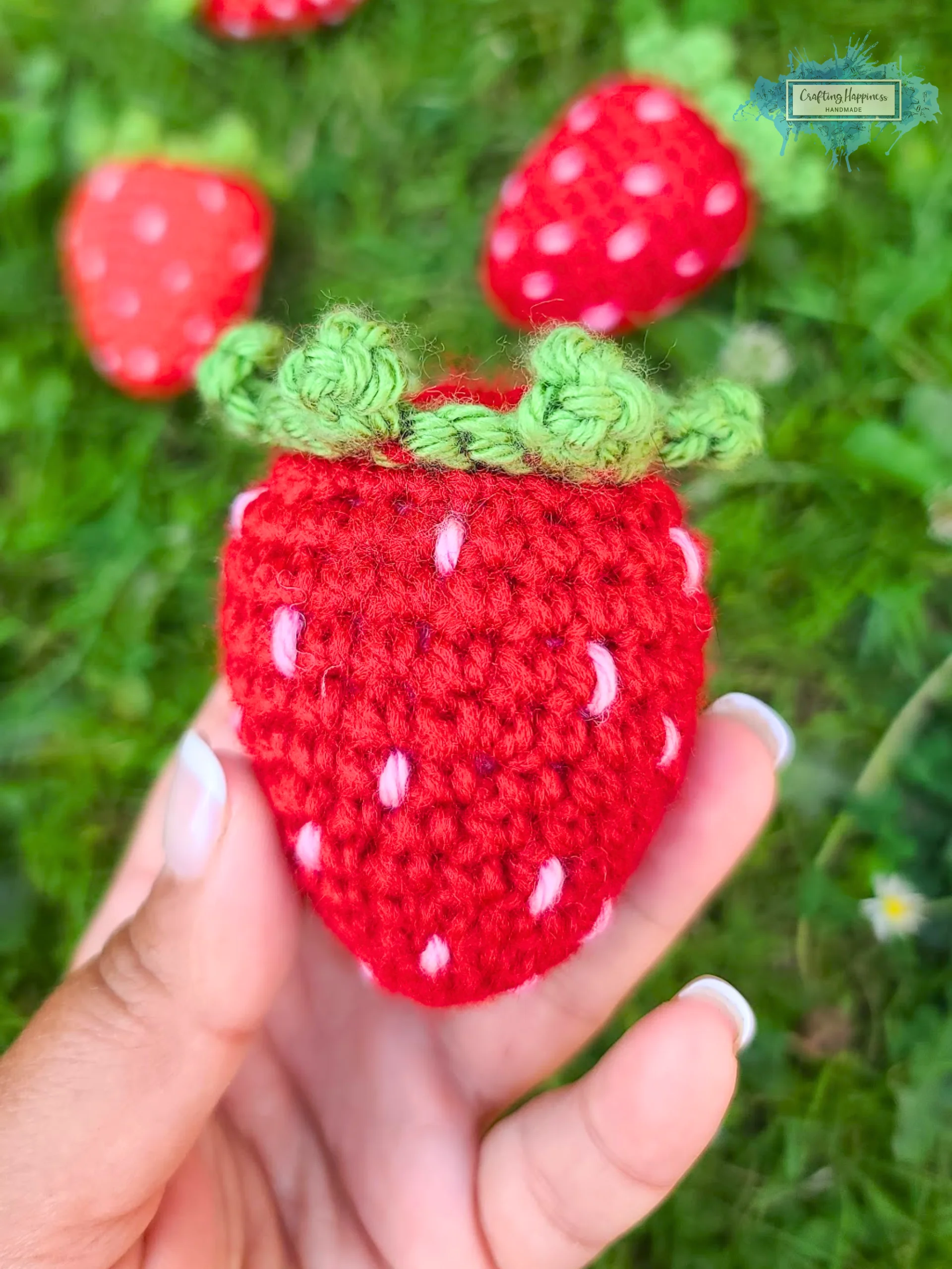 Amigurumi Strawberry Crochet Pattern | Fruit Keychain, Baby Toy (PDF Pattern) product image (2)
