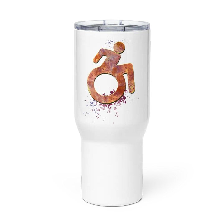 Wheelie, Orange Splash Handled Travel Mug product image (1)