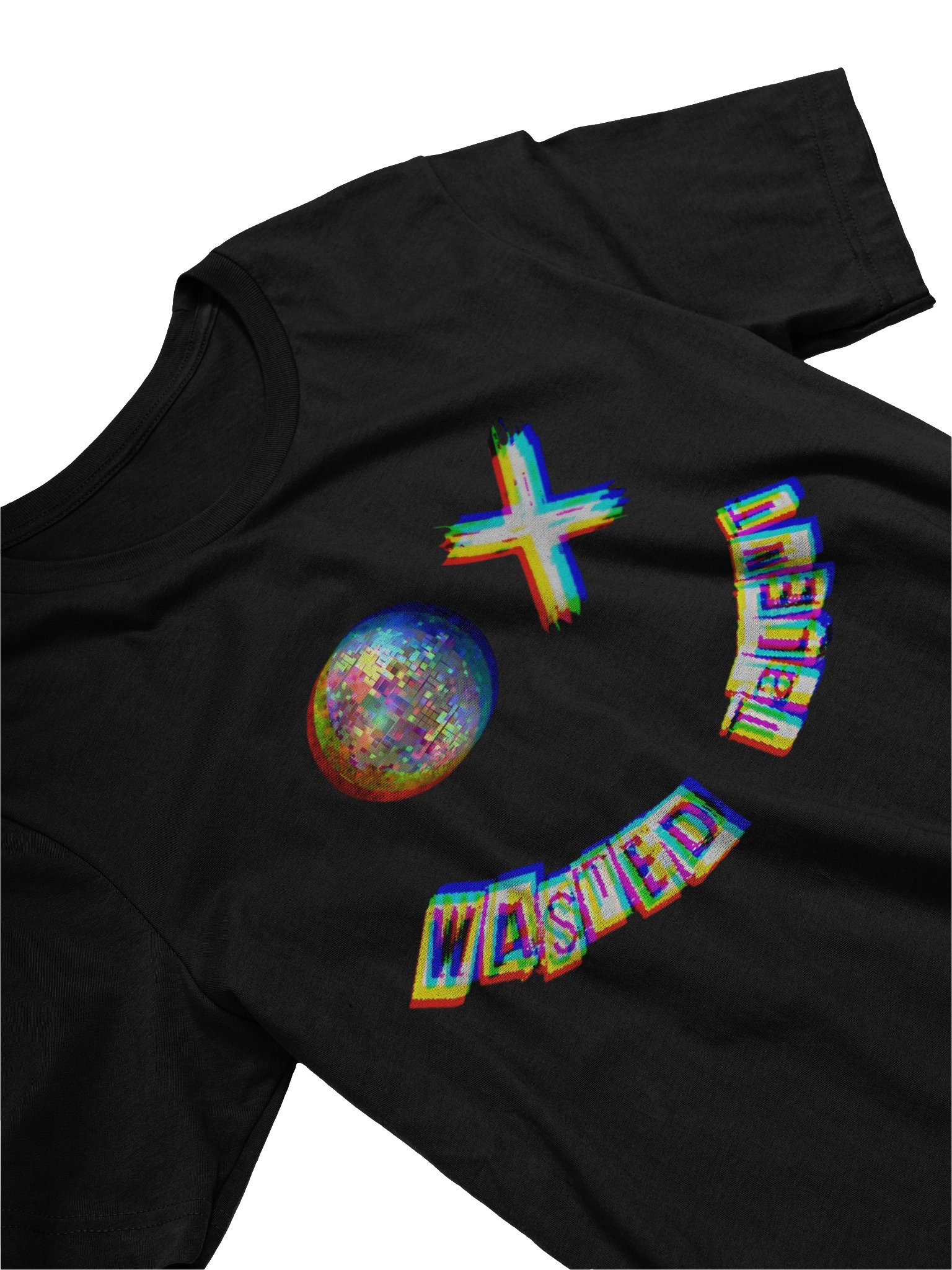 LIGHTWEIGHT OG GLITCH LOGO SMILEY Wasted Talent T-Shirt product image (3)