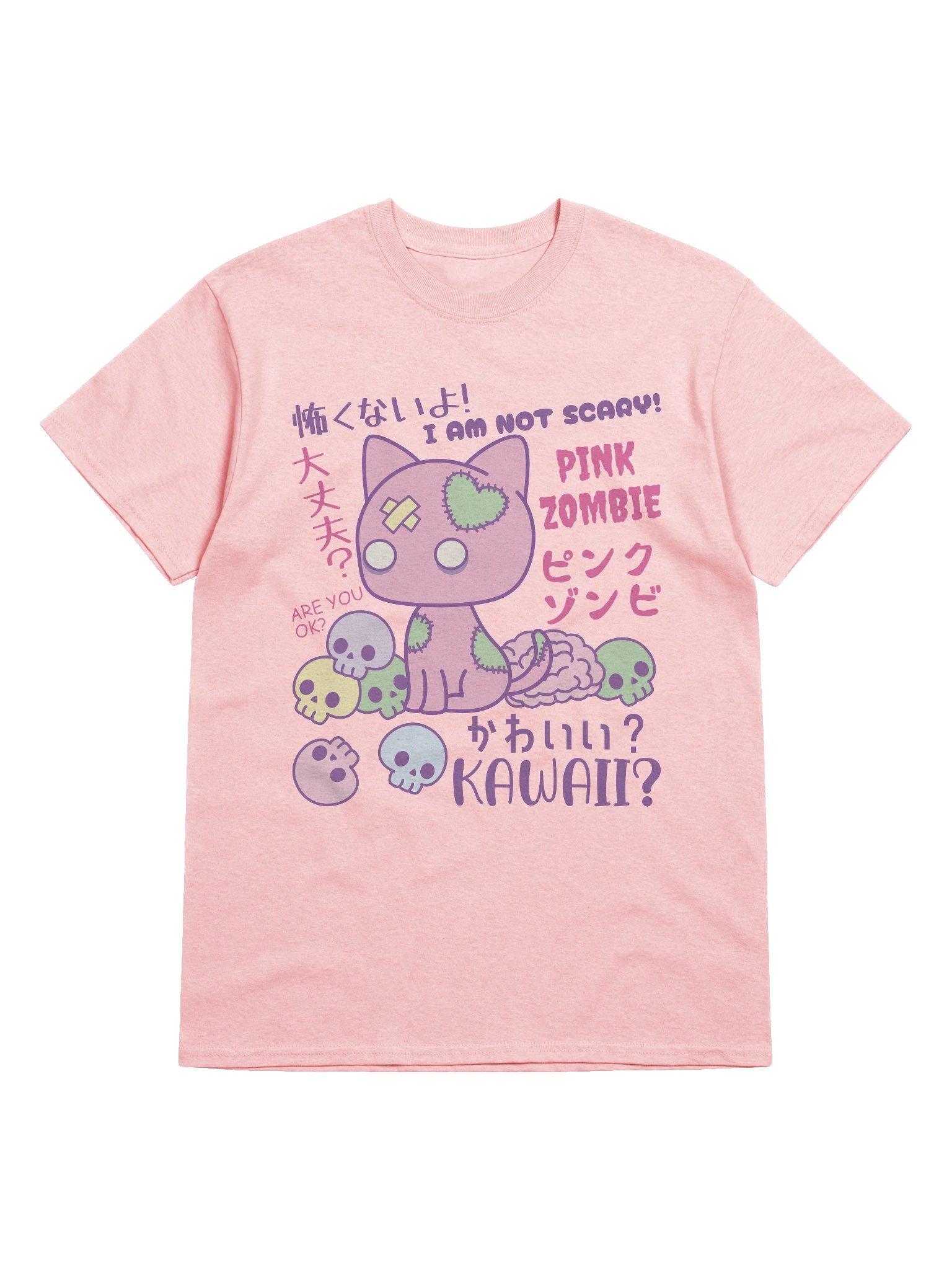 Pink Zombie Kitty - Unisex Adult Heavyweight T-shirt product image (7)