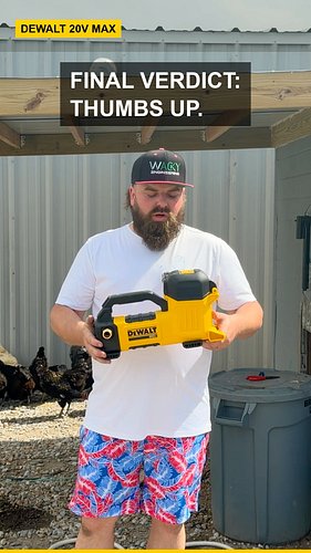 Can this deWalt 20v pump empty a stock tank?
