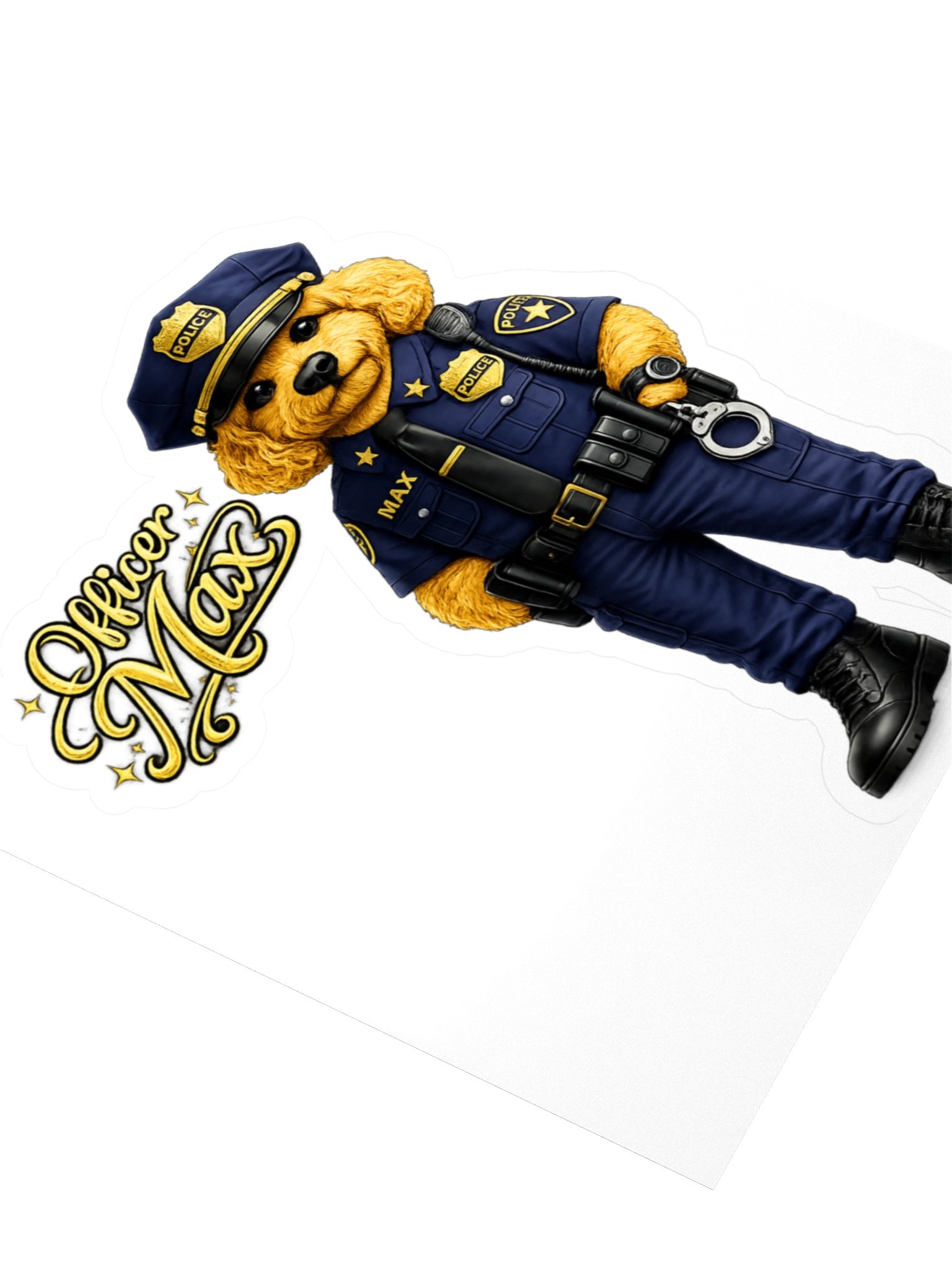 Officer Max Golden Dog Kiss Cut Sticker product image (3)