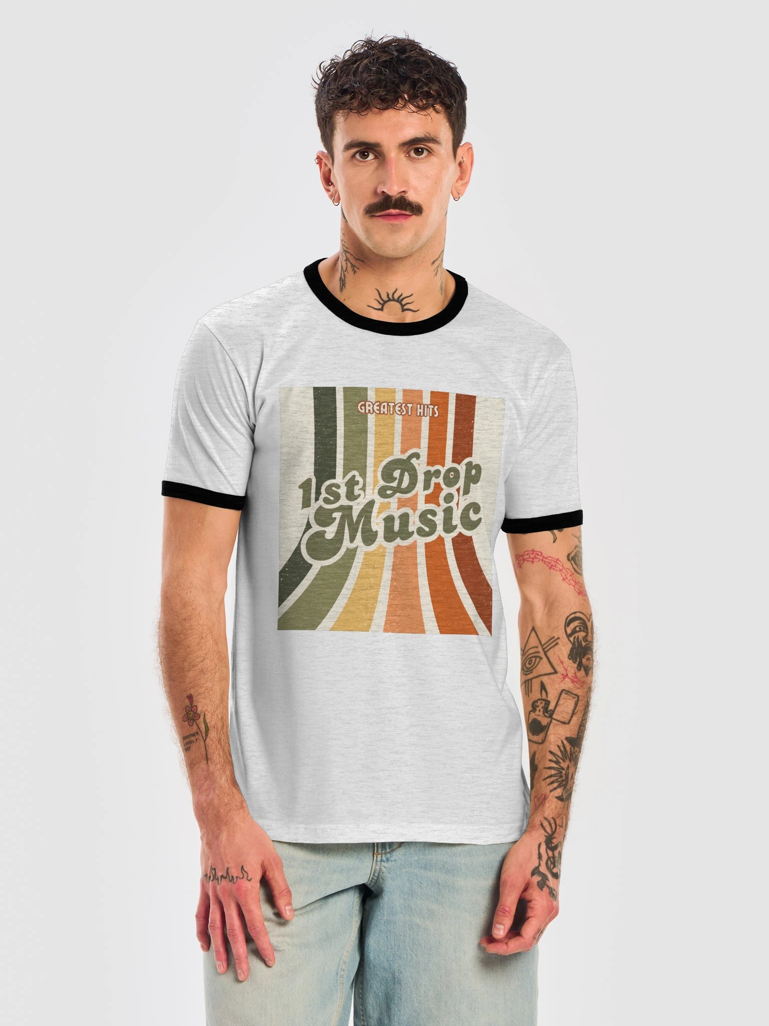 1st Drop Music - Retro Record Sleeve Baseball T-shirt product image (5)