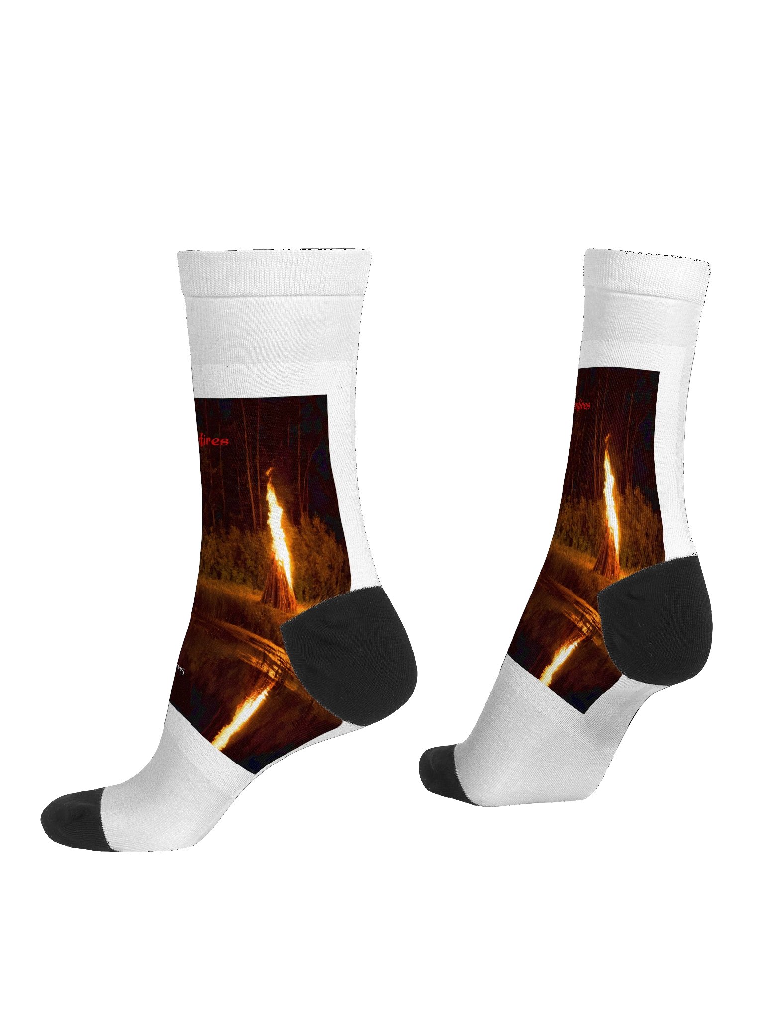 Christmas Bonfires EcoArt Crew Socks product image (4)
