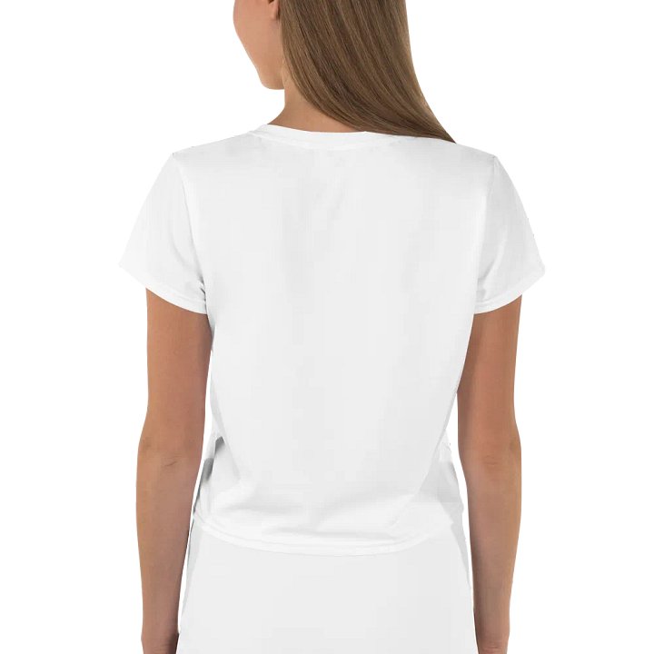 Equinox Women's White Crop Tee - Exclusive Metallic Design product image (2)