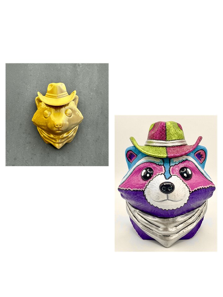 Raccoon Party Bundle: Wall Mount + Magnet (Gold & Silver) product image (1)
