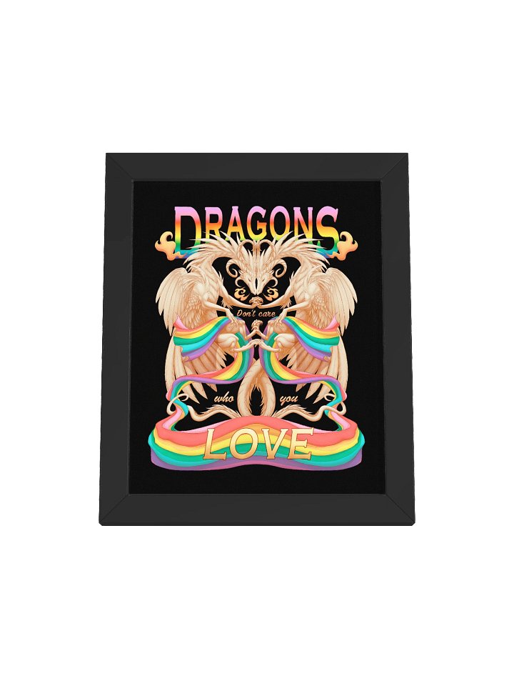 Pride Dragons Framed Print - On Black product image (1)