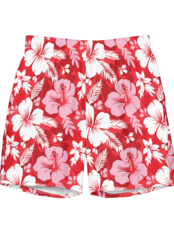 Pink Hibiscus Swim Trunks product image (4)